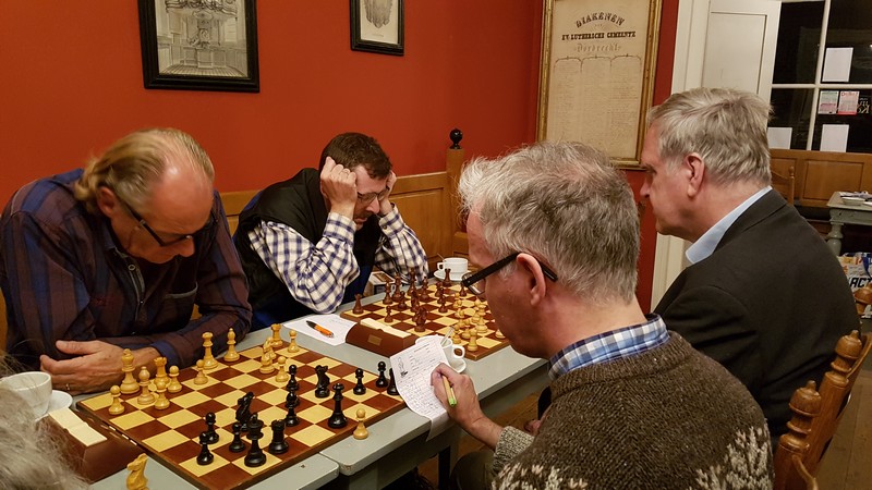 V.l.n.r. Cor Paans, Gijs van der Willigen, Koos van Dalen en Johan Went 12-9-2017