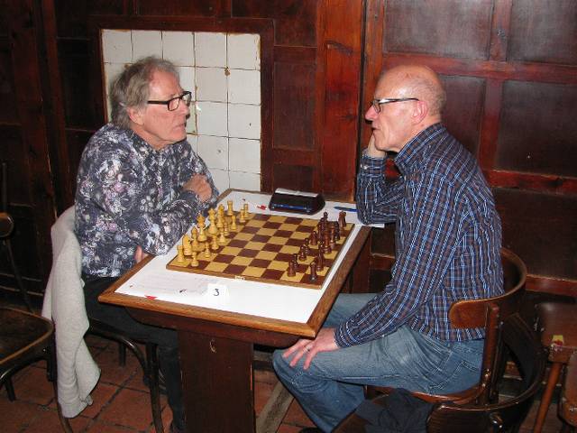 Piet Schuller (r) en Peter van der Laars op 10 februari 2015